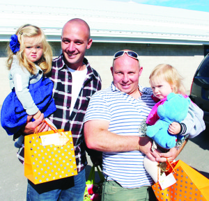 These proud dads entered their daughters in the Baby Contest Sunday at the Fair. Bolton area resident Chris Carlini saw 23-month-old Alessandr win for the best eye lashes, while Jason Budge held 20-month-old Cayla, who had the best smile.