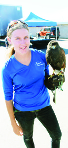 There were several birds of prey on display at the Fair. Nicole Morrison of Kingsport Environmental was holding Titan, a Harris hawk.