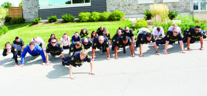 No, these members of Caledon OPP were not lying down on the job recently. They had been nominated by their fellows at Nottawasaga OPP to do 22 pushups in support of efforts to raise awareness of Post Traumatic Stress Disorder among combat veterans, first responders, etc. Constable Stephanie Hammond said the number 22 is symbolic of the frequently repeated claim that 22 military veterans take their lives every day in the United States. “It's a small gesture,” she said. The Caledon officers passed on the nomination to the Orillia detachment.Photo by Bill Rea