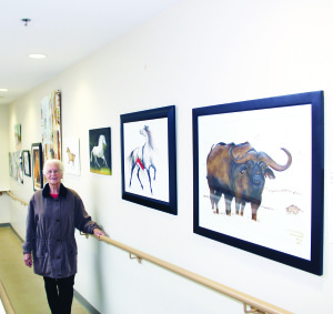 Caledon East artist Carolina Rennig is currently showing a collection of her works at Town Hall.