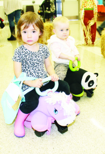 There were fun little animals for the younger kids to ride on in Caledon East. Aisling Simnett, 2, of the Bolton area was riding the unicorn, while Grace Hampton, 15 months, of Innisfil was on this panda