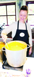 Ashley Stobo of Lavender Blue Catering in Orangeville was serving up this sweet potato and coconut soup.