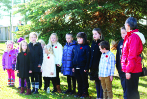 The Alton Public School choir, under the direction of Judith Phillips, led the singing of O Canada.