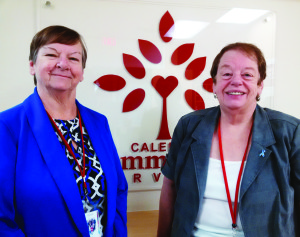 Sue Mortimer, executive director of Labour Community Services of Peel (LCSP) is seen here with Jobs Caledon Employment Specialist Maureen Tymkow.