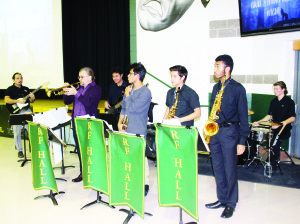 The school's Jazz band provided lots of musical entertainment.