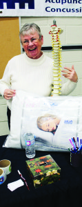 Lesley McCrimmon was offering information about Caledon East Family Chiropractic.