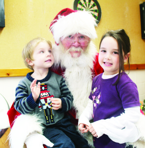 Santa got the chance to meet some of his friends, like Marshall and Violet Goodison of Whitby.