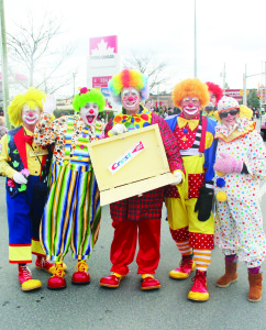 These clowns from the Tecumseth Shrine Club added plenty of colour to the parade.