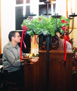 There was a definite Scottish feel in the air Sunday night for the annual Scottish Christmas Evening at St. Andrew's Stone Church. Rodney Jantzi from Baden, Ontario, provided the organ music for the evening.