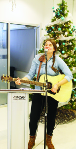 Caitlin Claessens, of Caitlin for Kids, was providing music at WinterFest.