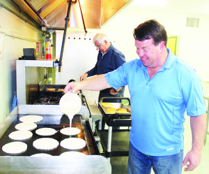 Mayfield United Church once again held their pancake supper at the Brampton Fairgrounds. Bruce Speirs and Gary Van Bolderen were busy doing the flipping in the kitchen.