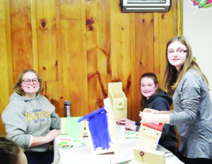 These young Peel 4-H members were hard at work making bird houses as part of their activities in the Birdwatching Club.