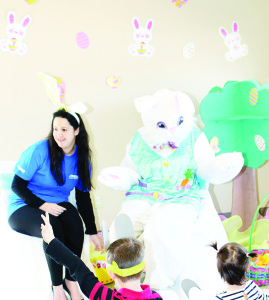 Easter fun at Margaret Dunn Library There was plenty of Easter fun last Saturday at the Margaret Dunn branch of Caledon Public Library.Library staff member Sonia D'Alimonte was joined by the Easter Bunny as she read stories to the young people on hand.